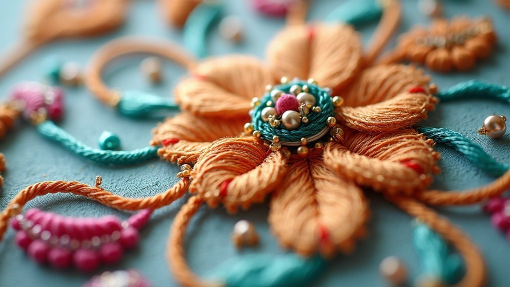 beads enhance embroidery designs