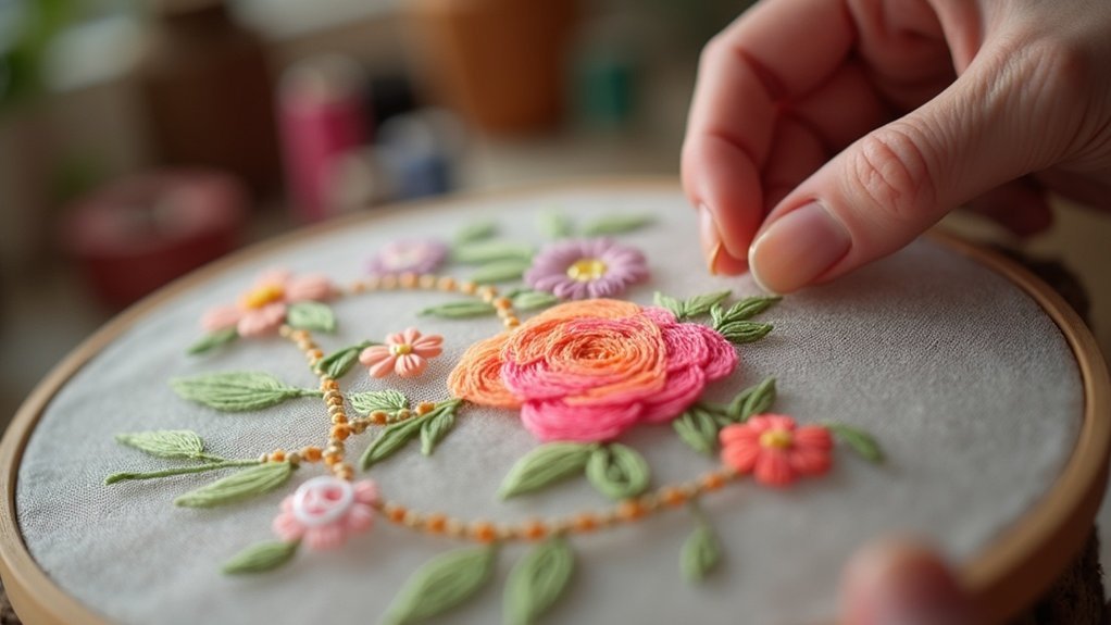 embroidering on delicate fabrics