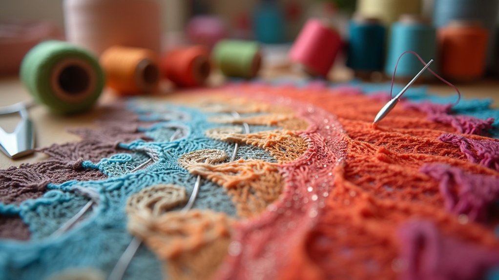 embroidering on stretchy fabric