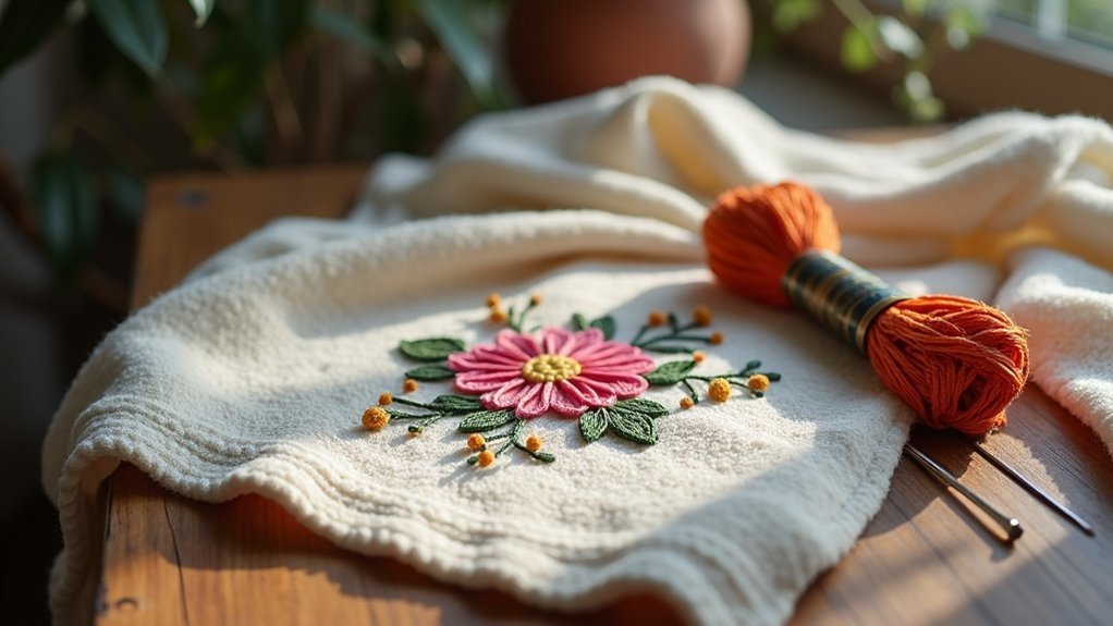 embroidering towels with terry