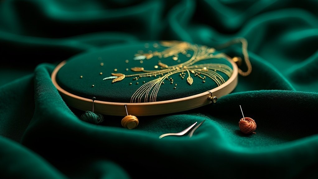 embroidering velvet with stabilizer