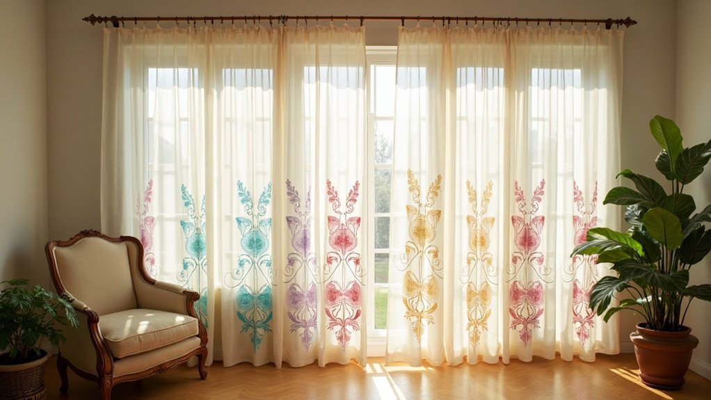 embroidery curtain panel kits