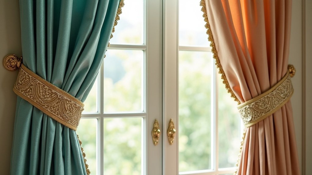 embroidery curtain tieback options