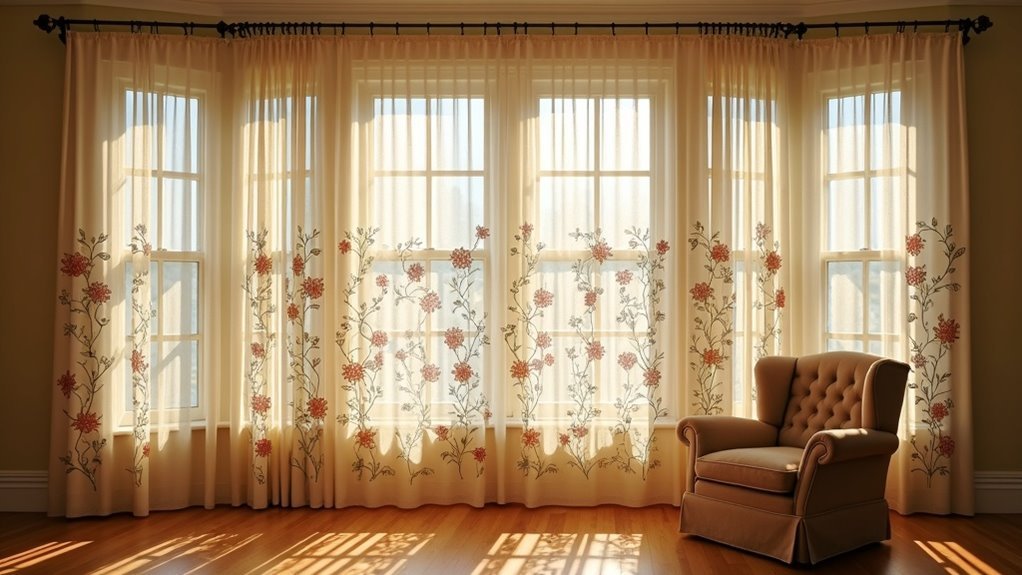 embroidery curtains for decor