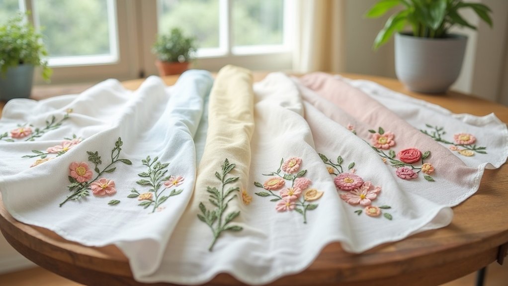 embroidery muslin fabric selection