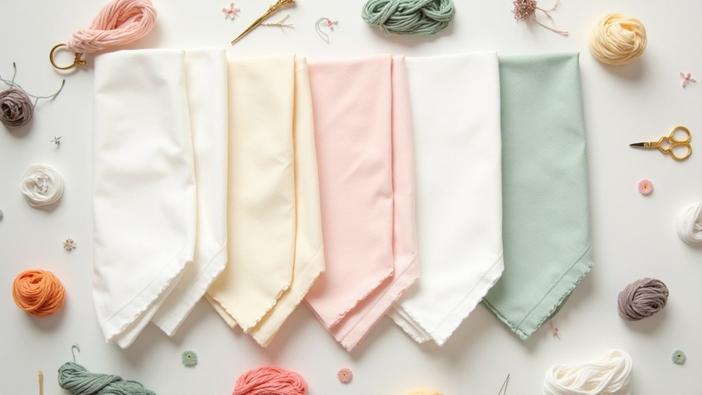 embroidery napkin blanks selection