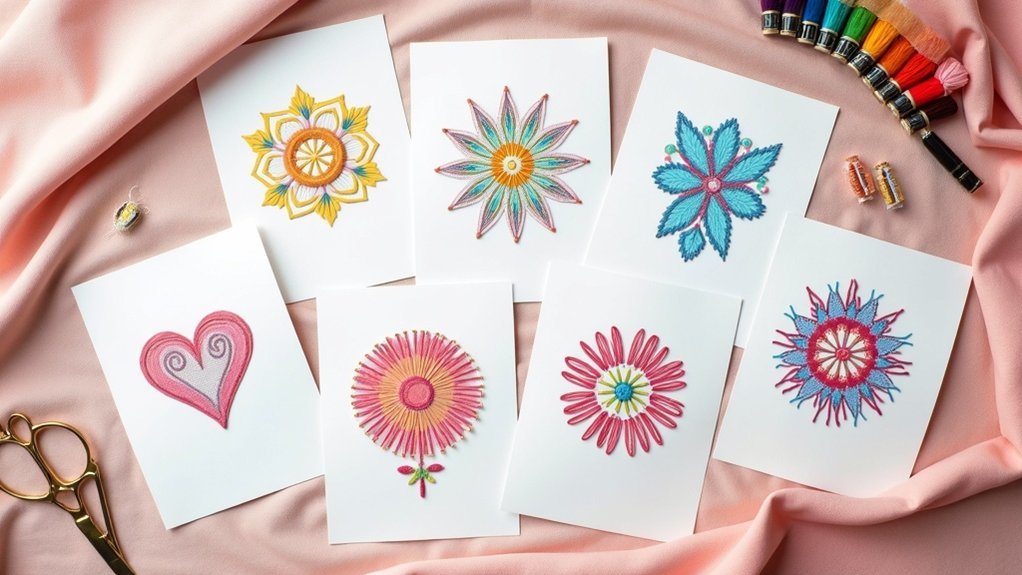 embroidery pattern download cards
