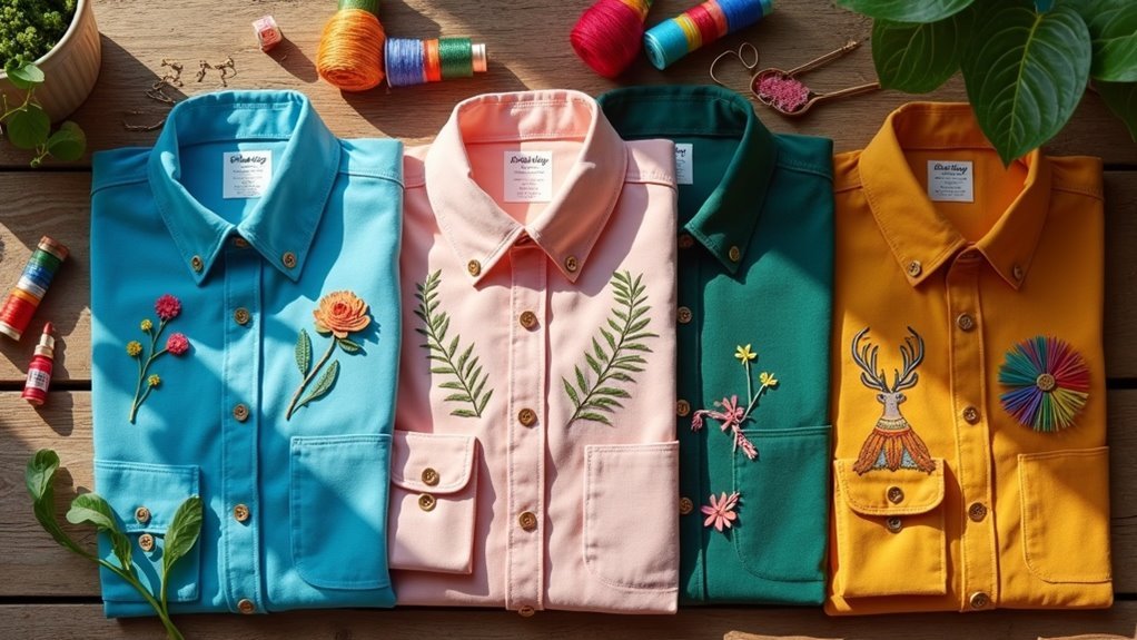 embroidery shirt blank options
