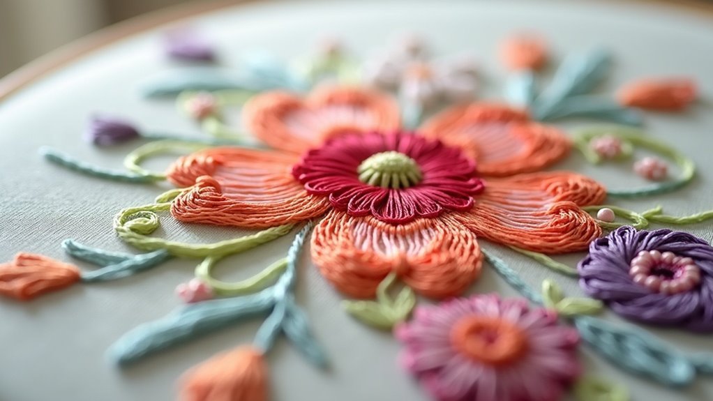 embroidery technique using stitches