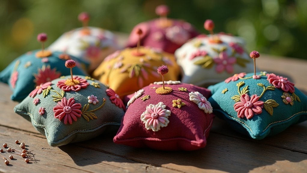 embroidery wrist pin cushions