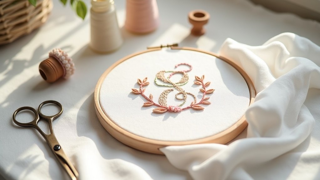 hand embroidery monogram techniques