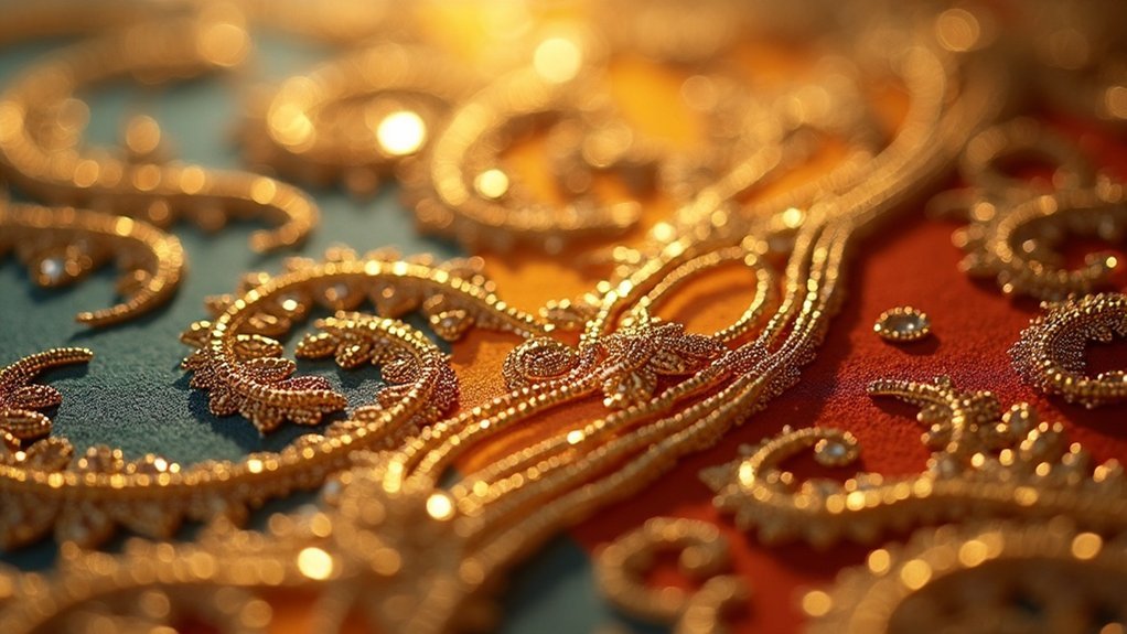 identifying goldwork embroidery features