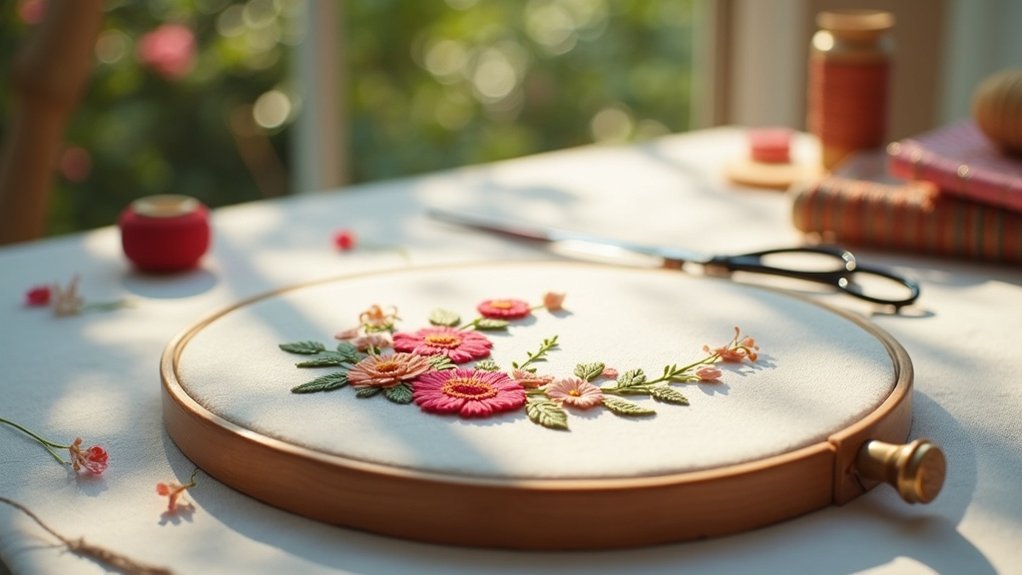 mounting embroidery for display