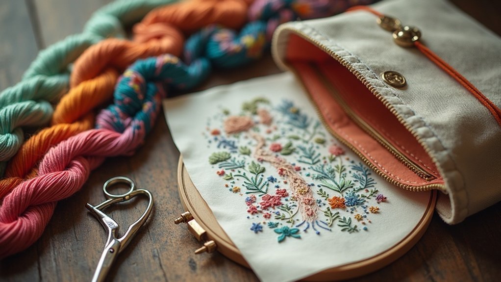 packing embroidery essentials safely