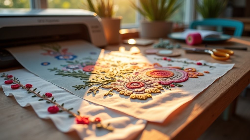 printing embroidery patterns fabric