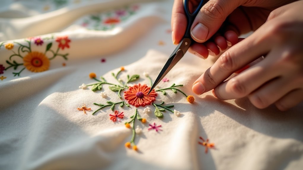 removing embroidery from fabric