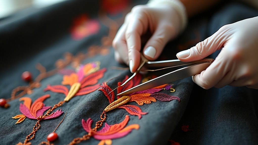 removing embroidery from jackets