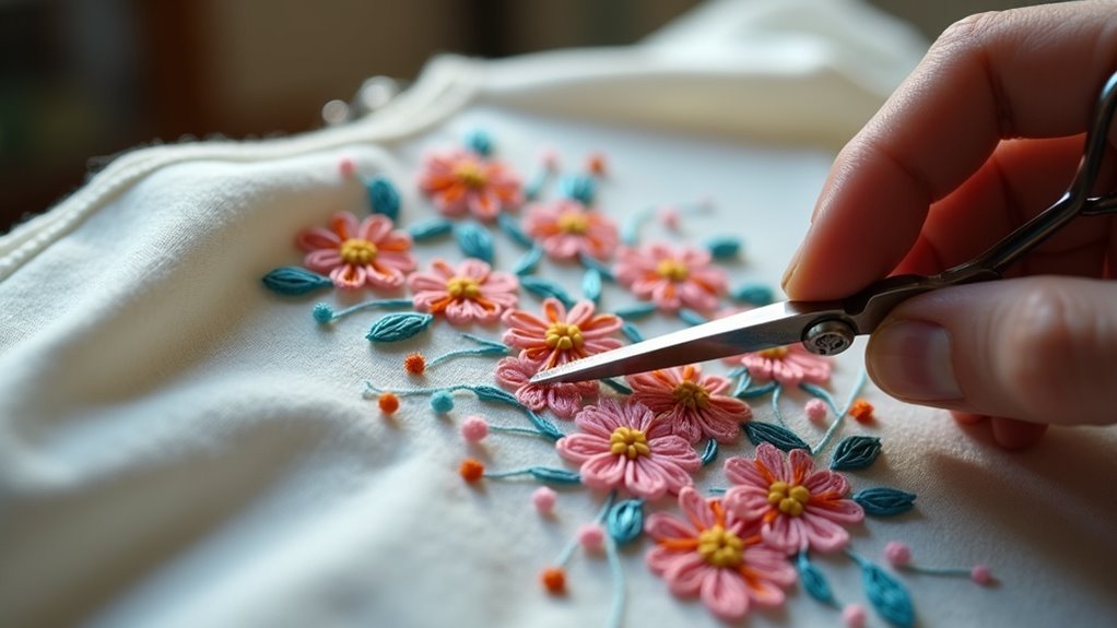 removing embroidery from shirt