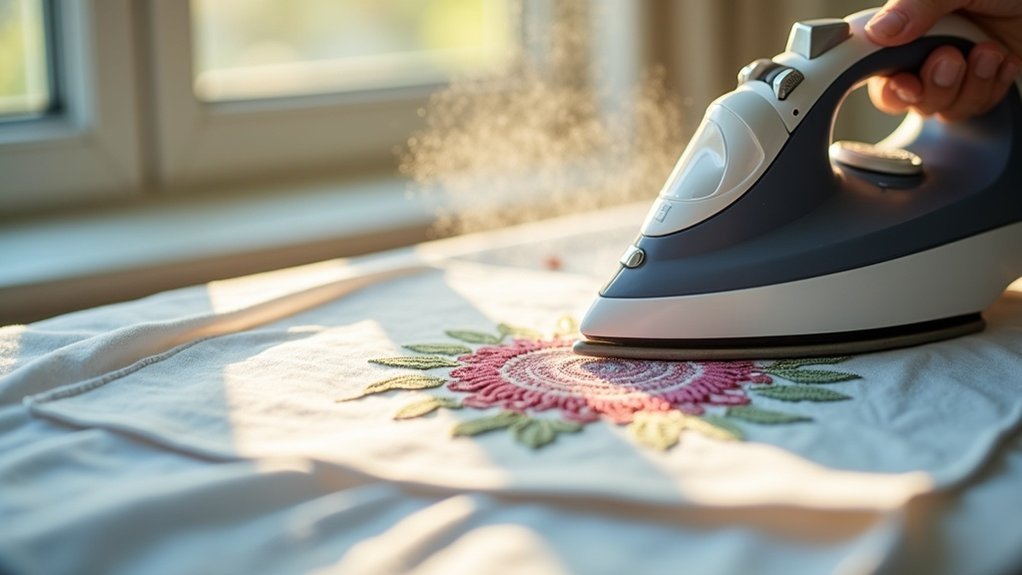 safe embroidery pressing techniques