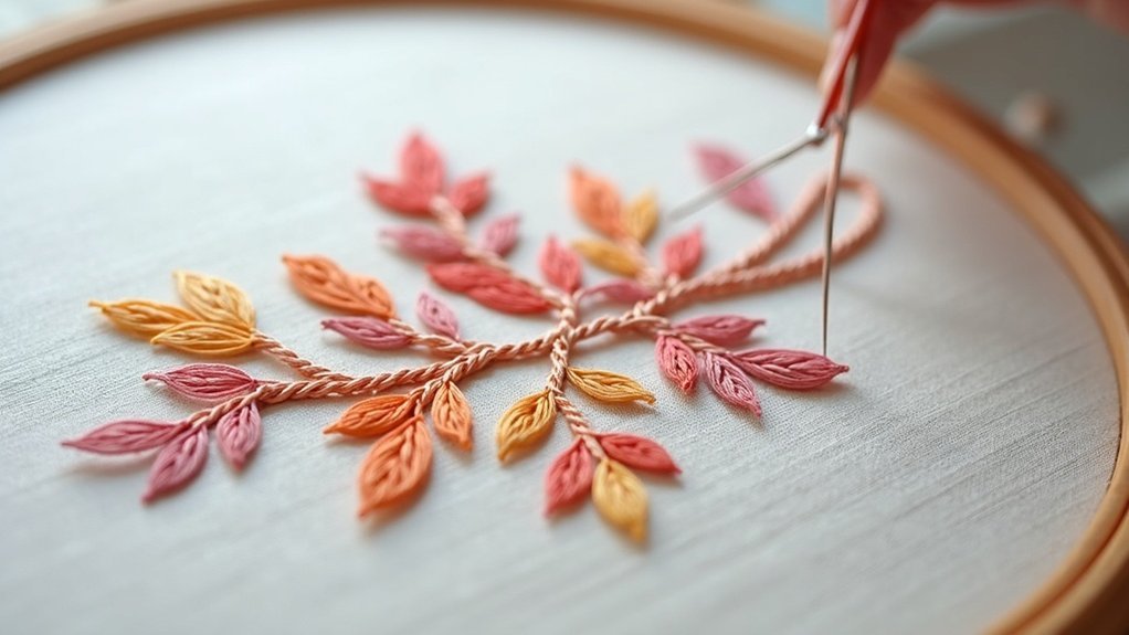 stem stitch embroidery technique
