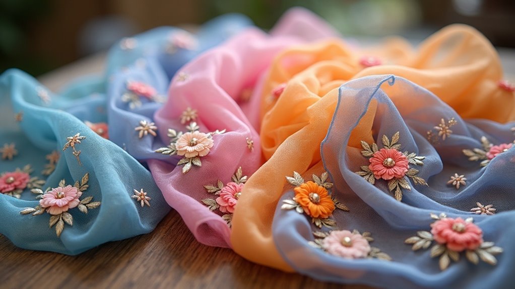 top embroidery organza fabrics