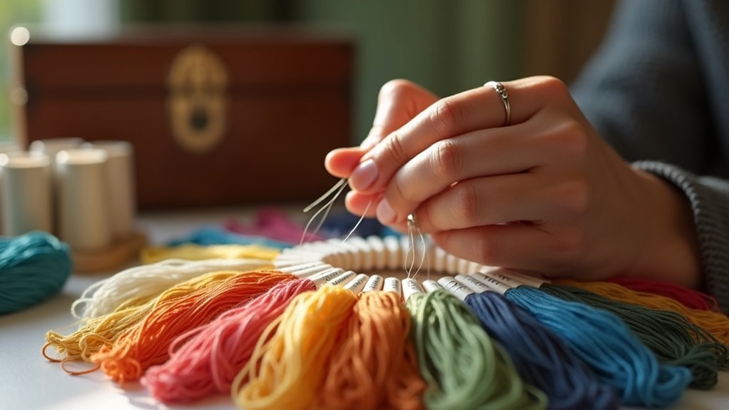winding embroidery floss correctly
